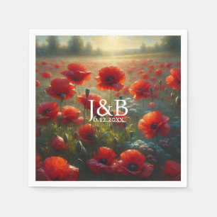 Personalisierte Hochzeiten von Roten Poppies Serviette