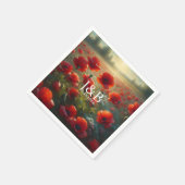 Personalisierte Hochzeiten von Roten Poppies Serviette (Ecke)