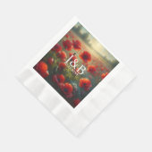 Personalisierte Hochzeiten von Roten Poppies Serviette (Ecke)