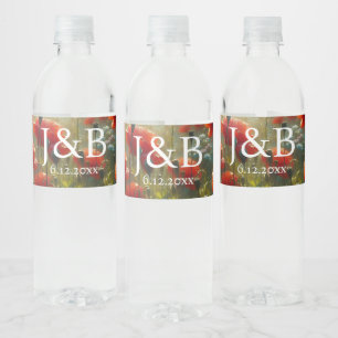 Personalisierte Hochzeiten von Roten Poppies Wasserflaschenetikett