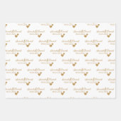 Personalisierte Hochzeitgoldenherzen Geschenkpapier Set (Vorderseite 2)