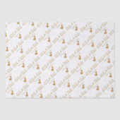 Personalisierte Hochzeitgoldenherzen Seidenpapier (Vorderseite)