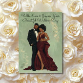 Personalisierte Hochzeitkarte | Elegant African Am Karte
