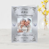 Personalisierte Hochzeitkarte mit FOTO Karte (Gelbe Blume)