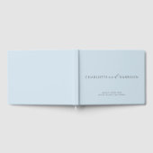 Personalisierte Hochzeitmonogramm Blau Gästebuch (Voll)