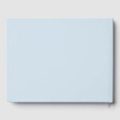 Personalisierte Hochzeitmonogramm Blau Gästebuch (Rückseite)