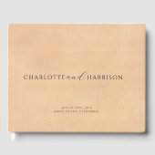 Personalisierte Hochzeitmonogramm-Imitate Gästebuch (Vorderseite)