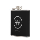 Personalisierte Hochzeitmonogramm-Trauzeugen Flachmann (Links)