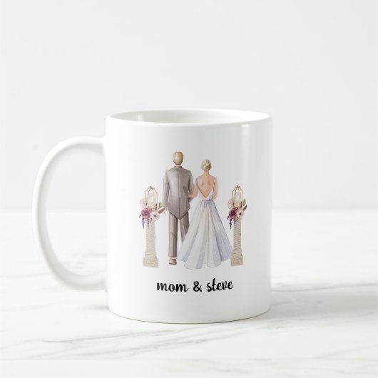 Personalisierte Hochzeitmutter Kaffeetasse (Links)