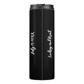 Personalisierte Hochzeitreise Thermosbecher (Rückseite)