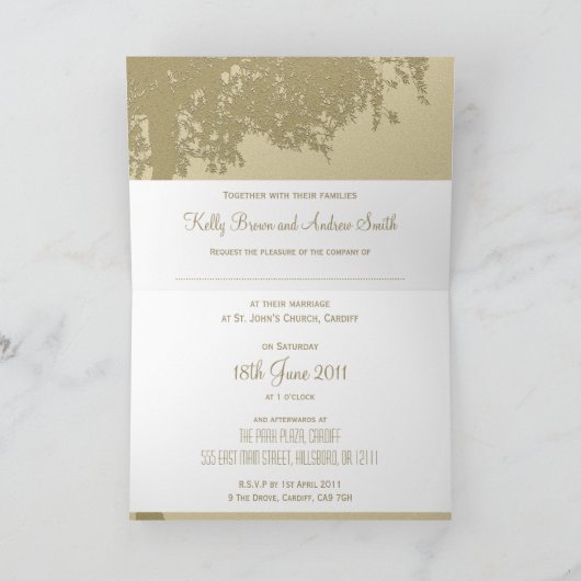 Personalisierte Hochzeits-Einladung mit UAWG Einladung (Innenseite)