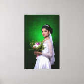 Personalisierte Hochzeits-Fotocollage Elegant gera Leinwanddruck (Vorderseite)