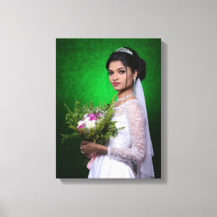Personalisierte Hochzeits-Fotocollage Elegant gera Leinwanddruck