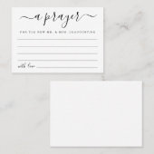 Personalisierte Hochzeits-Gebets-Karte - einfach Telefonnummerkarte (Vorne/Hinten)