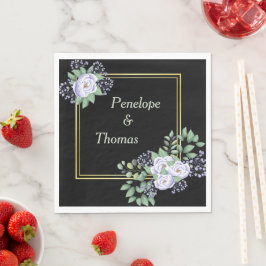 Personalisierte Hochzeits- oder Duschnapkins in Gr Serviette
