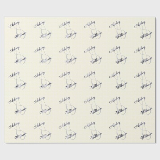 Personalisierte Hochzeits-oder Geschenkpapier (Flach)