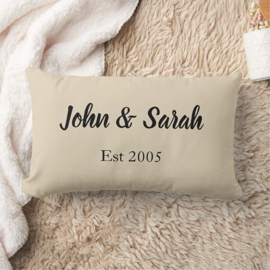 Personalisierte Hochzeits-Paar-Familie irgendein Lendenkissen (Decke)