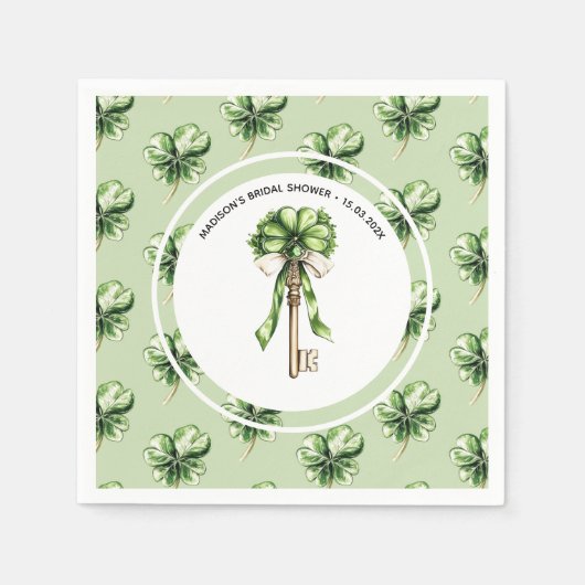 Personalisierte Hochzeits-Party zum St. Patrick’s  Serviette (Vorderseite)