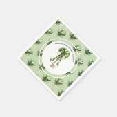 Personalisierte Hochzeits-Party zum St. Patrick’s  Serviette (Ecke)