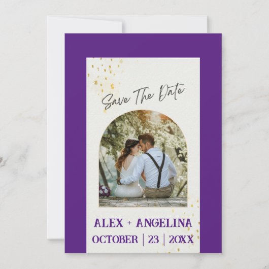 Personalisierte Hochzeitsankündigung mit Ihrer ein Save The Date (Vorderseite)