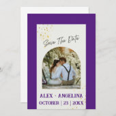 Personalisierte Hochzeitsankündigung mit Ihrer ein Save The Date (Vorne/Hinten)