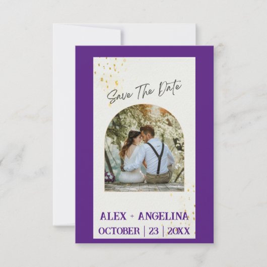 Personalisierte Hochzeitsankündigung mit Ihrer ein Save The Date (Vorderseite)