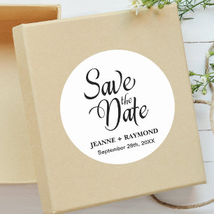 Personalisierte Hochzeitsankündigung "Save The Dat Runder Aufkleber