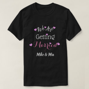 Personalisierte Hochzeitsankündigung T-Shirt
