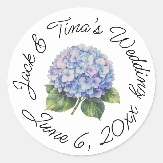 Personalisierte Hochzeitsaufkleber Runder Aufkleber (Vorderseite)