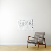 Personalisierte Hochzeitsband Wandteppich (Beispiel (Horizontal))