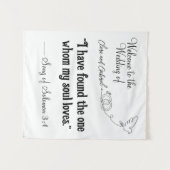 Personalisierte Hochzeitsband Wandteppich (Vorderseite (Horizontal))