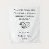 Personalisierte Hochzeitsband Wandteppich (Vorderseite)