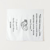 Personalisierte Hochzeitsband Wandteppich (Vorderseite (Horizontal))