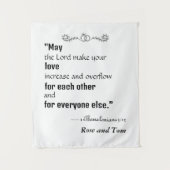 Personalisierte Hochzeitsband Wandteppich (Vorderseite)