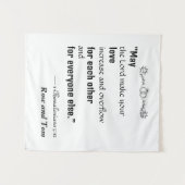 Personalisierte Hochzeitsband Wandteppich (Vorderseite (Horizontal))