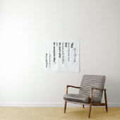 Personalisierte Hochzeitsband Wandteppich (Beispiel (Horizontal))