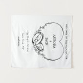 Personalisierte Hochzeitsband Wandteppich (Vorderseite (Horizontal))