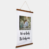 Personalisierte Hochzeitsbild Wandteppich Mit Holzrahmen (Gewinkelt)
