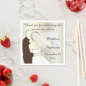 Personalisierte Hochzeitsbrille und Bräutigam Serviette (Beispiel)