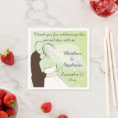 Personalisierte Hochzeitsbrille und Bräutigam Serviette (Beispiel)