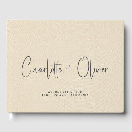 Personalisierte Hochzeitscreme-Imitate Gästebuch