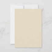 Personalisierte Hochzeitscreme-Imitate Mitteilungskarte (Rückseite)