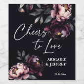 Personalisierte Hochzeitsdame Weinetikett (Einzelnes Label)