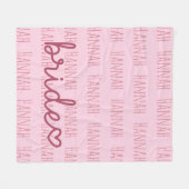 Personalisierte Hochzeitsdecke in Rosa als Geschen Fleecedecke (Vorderseite (Horizontal))