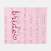 Personalisierte Hochzeitsdecke Rosa Geschenk für d Fleecedecke (Vorderseite (Horizontal))