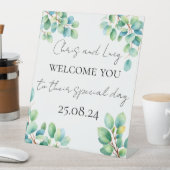 Personalisierte Hochzeitsdekoration Sockelschild (In Situ)