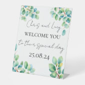 Personalisierte Hochzeitsdekoration Sockelschild (Vorderseite)