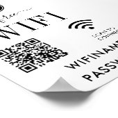 Personalisierte Hochzeitsdekoration WiFi-Zeichen Poster (Ecke)
