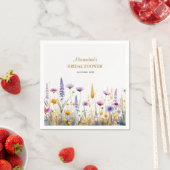 Personalisierte Hochzeitsdusche Wildblumen Serviette (Beispiel)