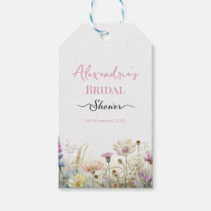 Personalisierte Hochzeitsdusche Wilde Blumen Geschenkanhänger